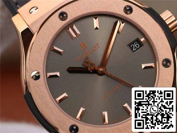 Hublot Classic Fusion 542.OX.7081.LR 1:1 Best Edition JJ Factory Esfera gris Oro rosa