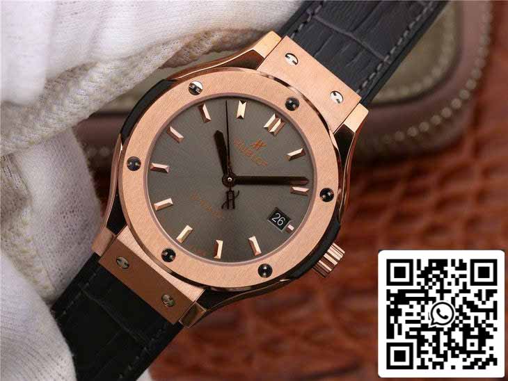 Hublot Classic Fusion 542.OX.7081.LR 1:1 Best Edition JJ Factory Grey Dial Rose Gold