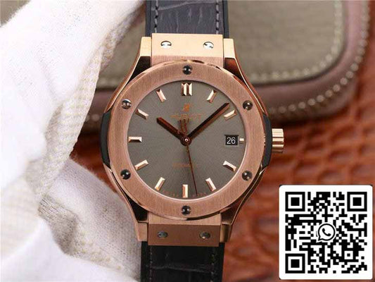 Hublot Classic Fusion 542.OX.7081.LR 1:1 Best Edition JJ Factory quadrante grigio oro rosa