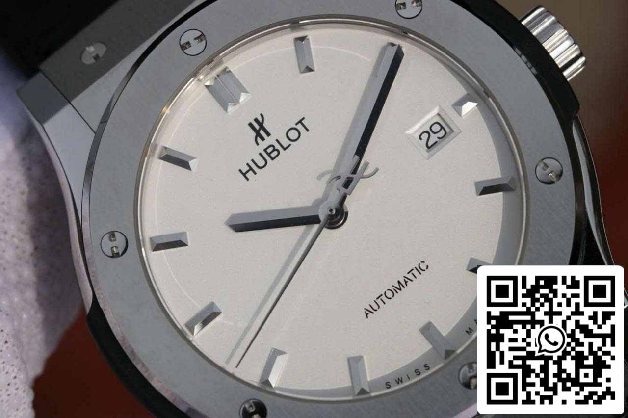 Hublot Classic Fusion 542.NX.2611.LR 1:1 Best Edition JJ Factory quadrante bianco