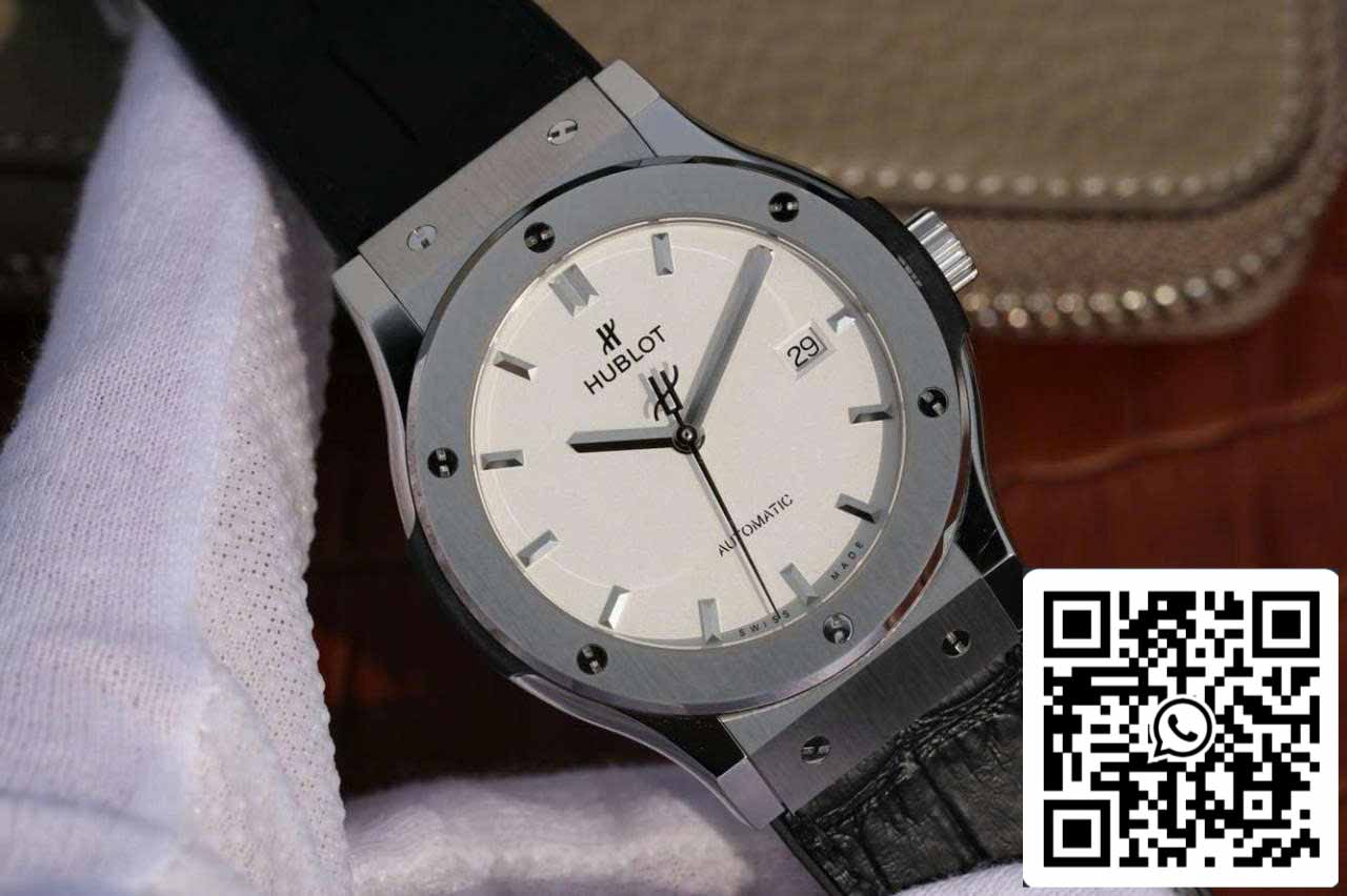 Hublot Classic Fusion 542.NX.2611.LR 1:1 Best Edition JJ Factory quadrante bianco