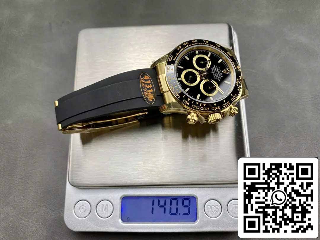 Rolex Cosmograph Daytona m126518 1:1 Best Edition QF Factory 4131 Movimento Quadrante nero e oro