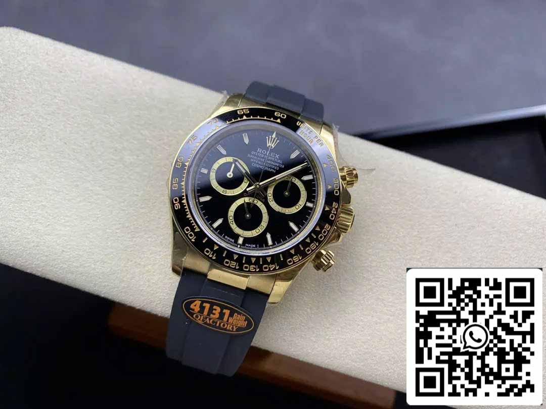 Rolex Cosmograph Daytona m126518 1:1 Best Edition QF Factory 4131 Movimento Quadrante nero e oro