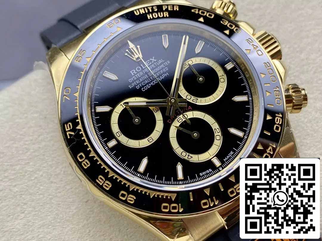 Rolex Cosmograph Daytona m126518 1:1 Best Edition QF Factory 4131 Movimento Quadrante nero e oro