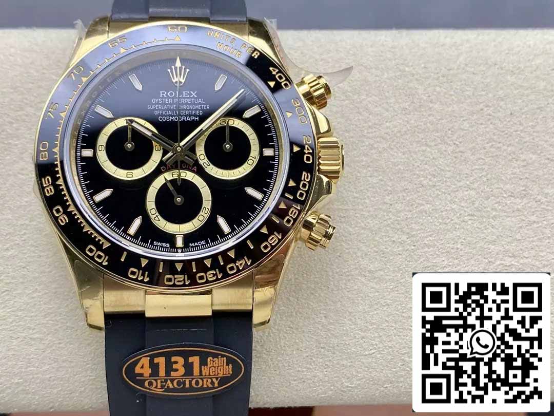 Rolex Cosmograph Daytona m126518 1:1 Best Edition QF Factory 4131 Movimento Quadrante nero e oro