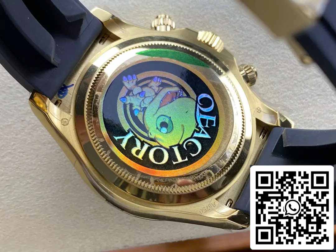 Rolex Cosmograph Daytona m126518 1:1 Best Edition Movimiento QF Factory 4131 Esfera negra y oro amarillo