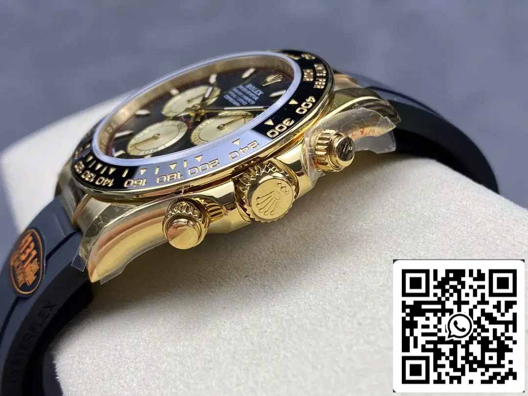 Rolex Cosmograph Daytona m126518 1:1 Best Edition Movimiento QF Factory 4131 Esfera negra y oro amarillo