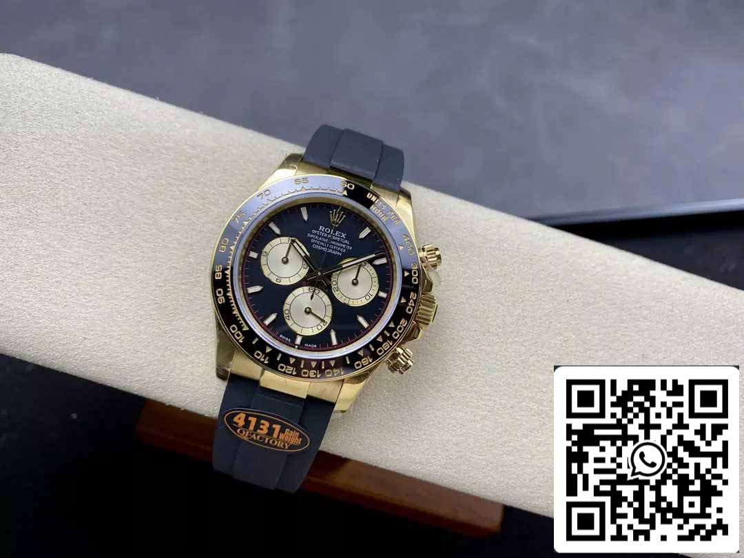 Rolex Cosmograph Daytona m126518 1:1 Best Edition Movimiento QF Factory 4131 Esfera negra y oro amarillo