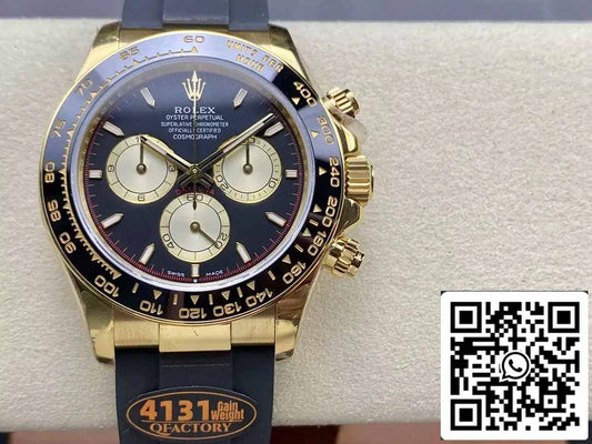 Rolex Cosmograph Daytona m126518 1:1 Best Edition Movimiento QF Factory 4131 Esfera negra y oro amarillo