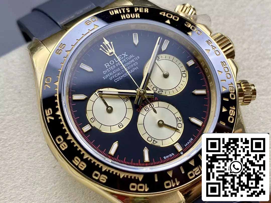 Rolex Cosmograph Daytona m126518 1:1 Best Edition Movimiento QF Factory 4131 Esfera negra y oro amarillo