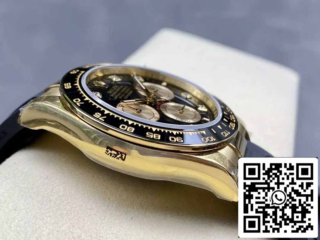 Rolex Cosmograph Daytona m126515 1:1 Best Edition Movimiento QF Factory 4131 Esfera negra y oro rosa