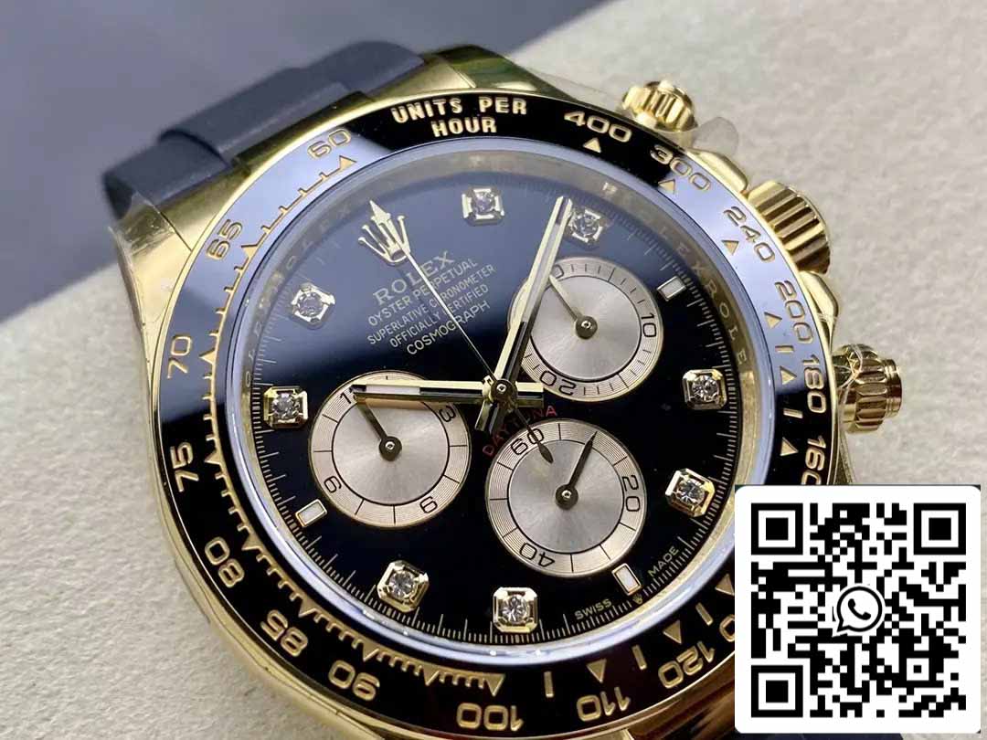 Rolex Cosmograph Daytona m126515 1:1 Best Edition Movimiento QF Factory 4131 Esfera negra y oro rosa