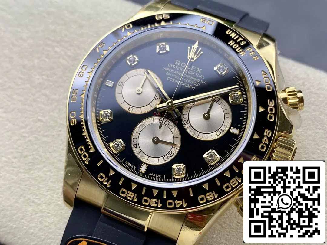 Rolex Cosmograph Daytona m126515 1:1 Best Edition Movimiento QF Factory 4131 Esfera negra y oro rosa