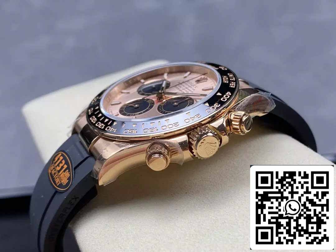 Rolex Cosmograph Daytona m126515 1:1 Best Edition Movimiento QF Factory 4131 Esfera rosa