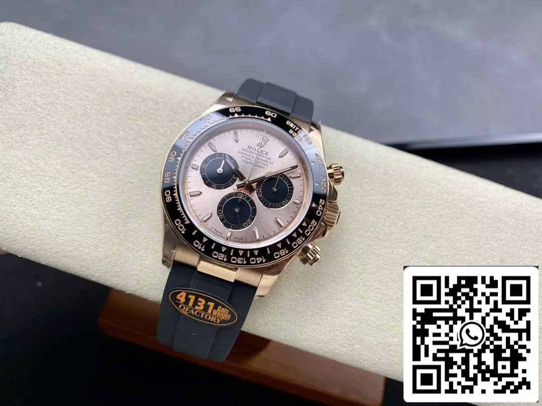 Rolex Cosmograph Daytona m126515 1:1 Best Edition Movimiento QF Factory 4131 Esfera rosa