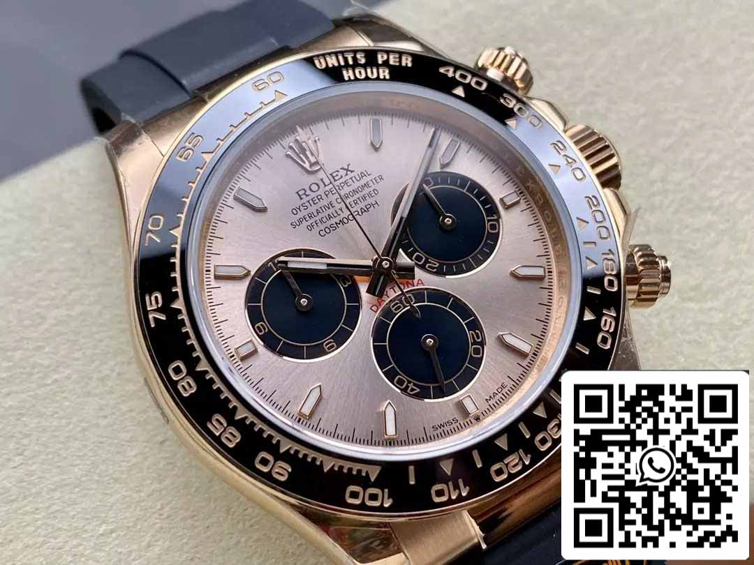 Rolex Cosmograph Daytona m126515 1:1 Best Edition Movimiento QF Factory 4131 Esfera rosa