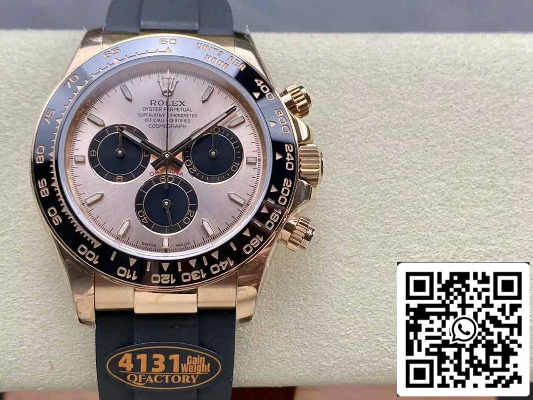 Rolex Cosmograph Daytona m126515 1:1 Best Edition Movimiento QF Factory 4131 Esfera rosa