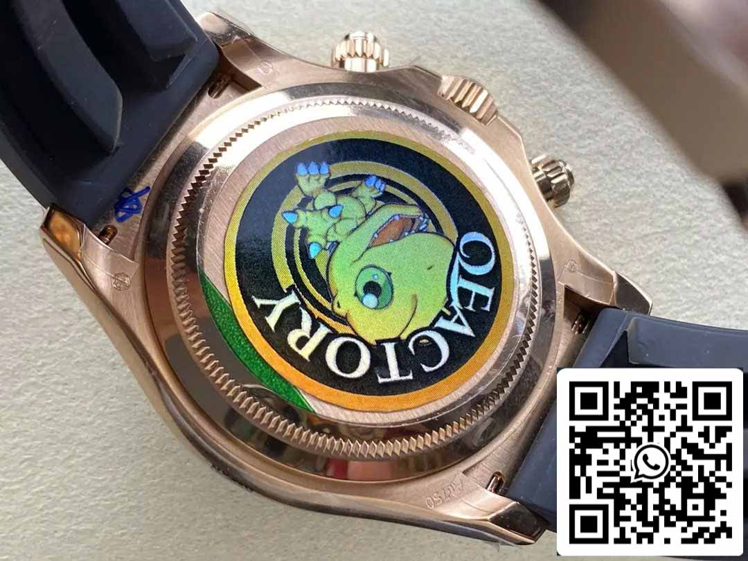 Rolex Cosmograph Daytona m126515LN 1:1 Best Edition QF Factory 4131 Movimento Quadrante Nero Oro Rosa