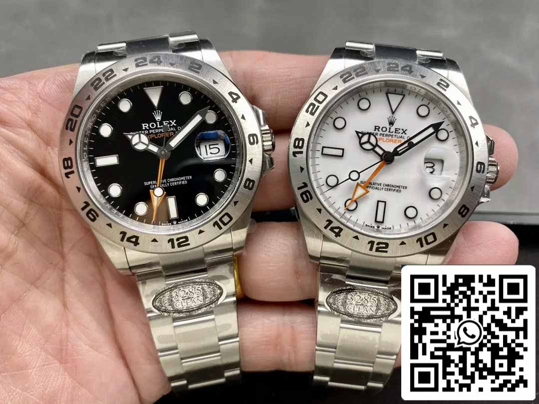 Rolex Explorer II M226570-0002 Relojes para hombre Movimiento de fábrica limpio 1:1 3285 Esfera negra