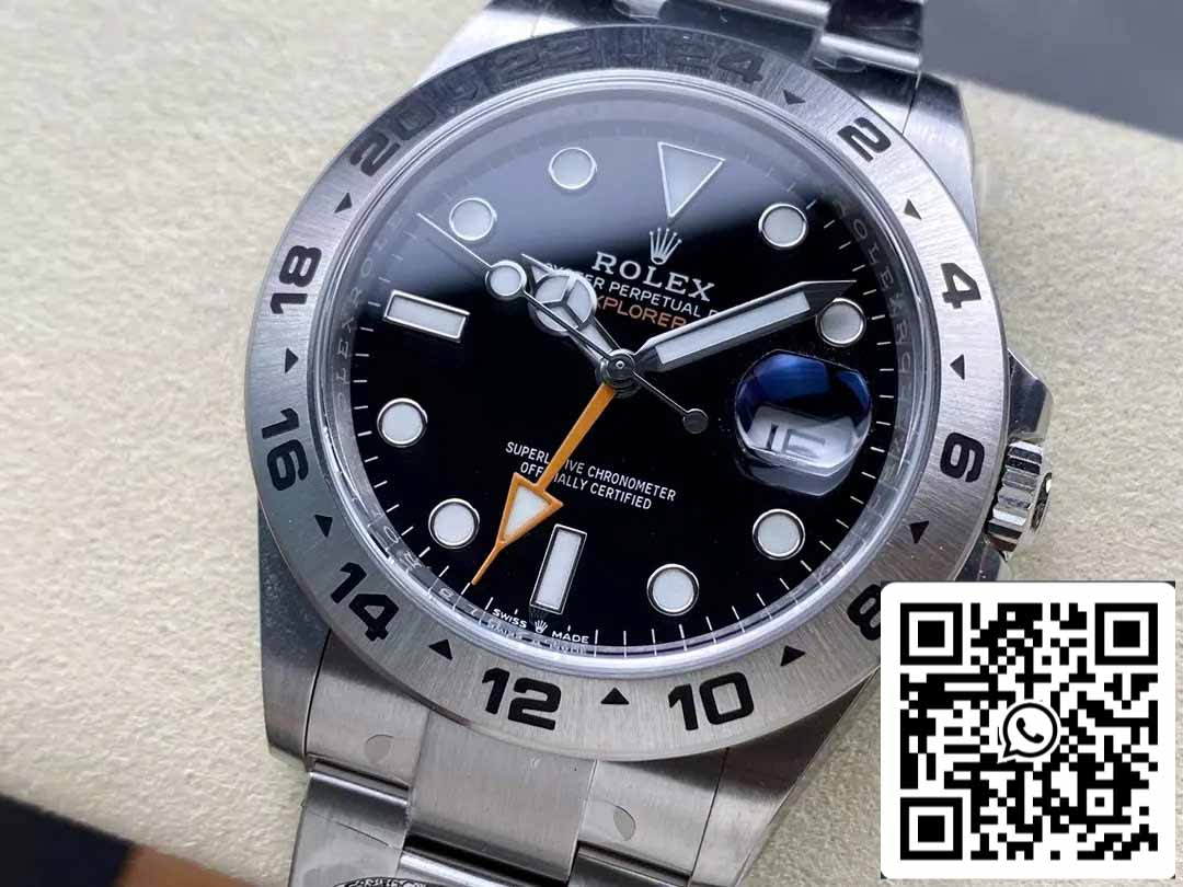 Rolex Explorer II M226570-0002 Relojes para hombre Movimiento de fábrica limpio 1:1 3285 Esfera negra