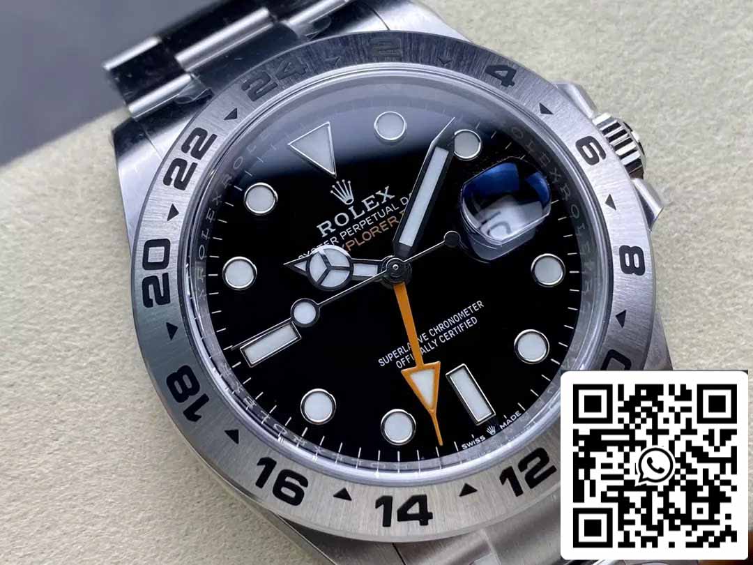 Rolex Explorer II M226570-0002 Relojes para hombre Movimiento de fábrica limpio 1:1 3285 Esfera negra