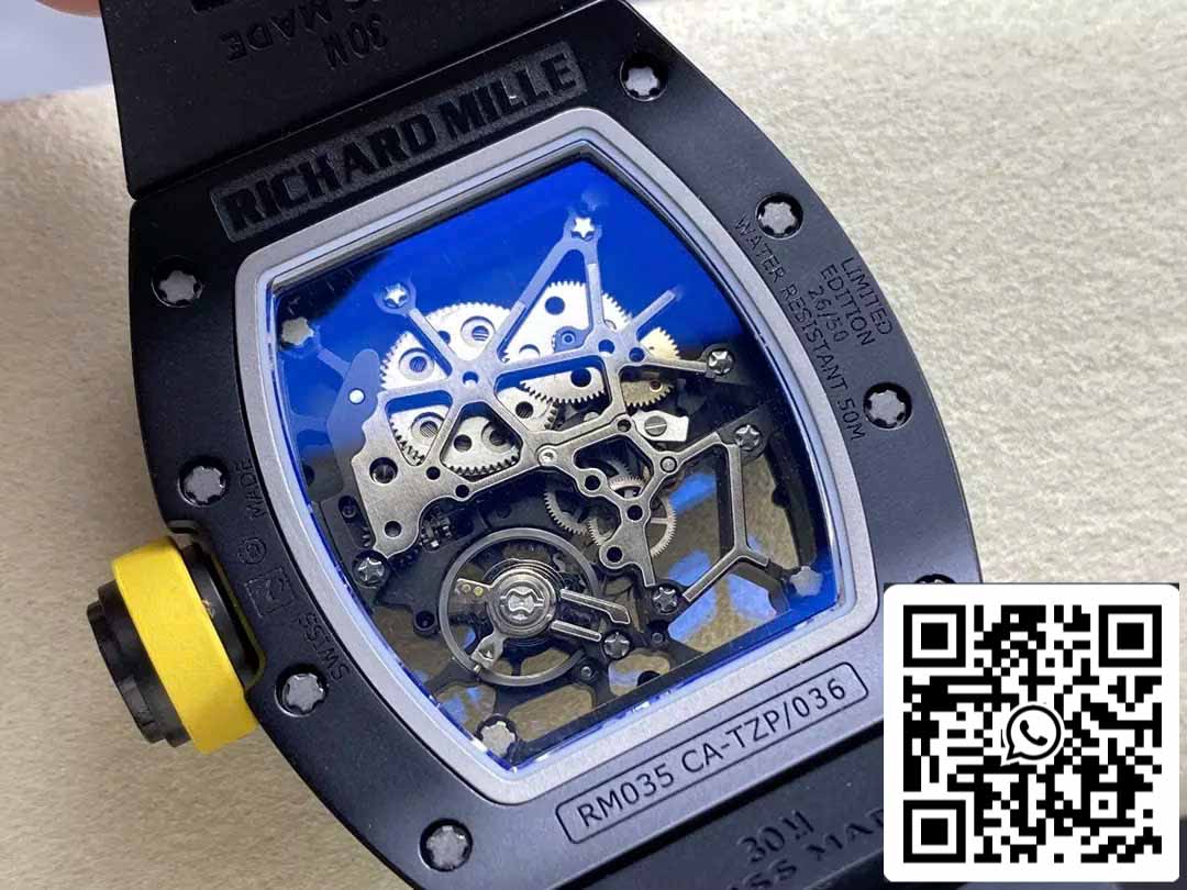 Richard Mille RM035 Rafa Americas Edition 1:1 Mejor edición Sonic Factory V3 Cerámica negra