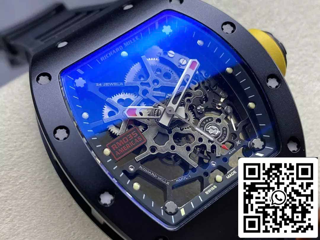 Richard Mille RM035 Rafa Americas Edition 1:1 Mejor edición Sonic Factory V3 Cerámica negra