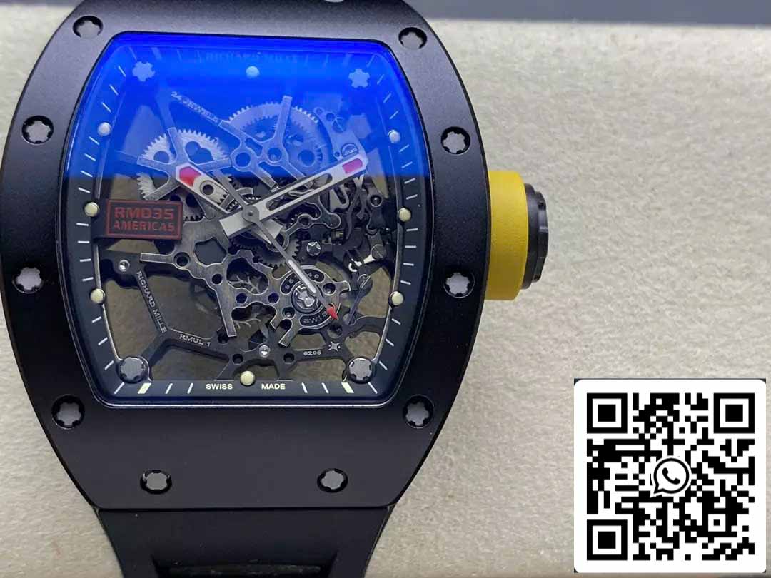 Richard Mille RM035 Rafa Americas Edition 1:1 Mejor edición Sonic Factory V3 Cerámica negra