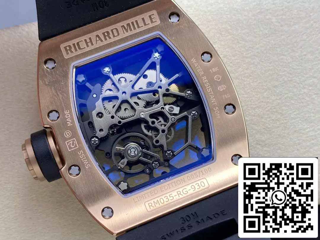 Richard Mille RM035 Toro Americas Edition 1:1 Mejor edición Sonic Factory V3 Oro rosa