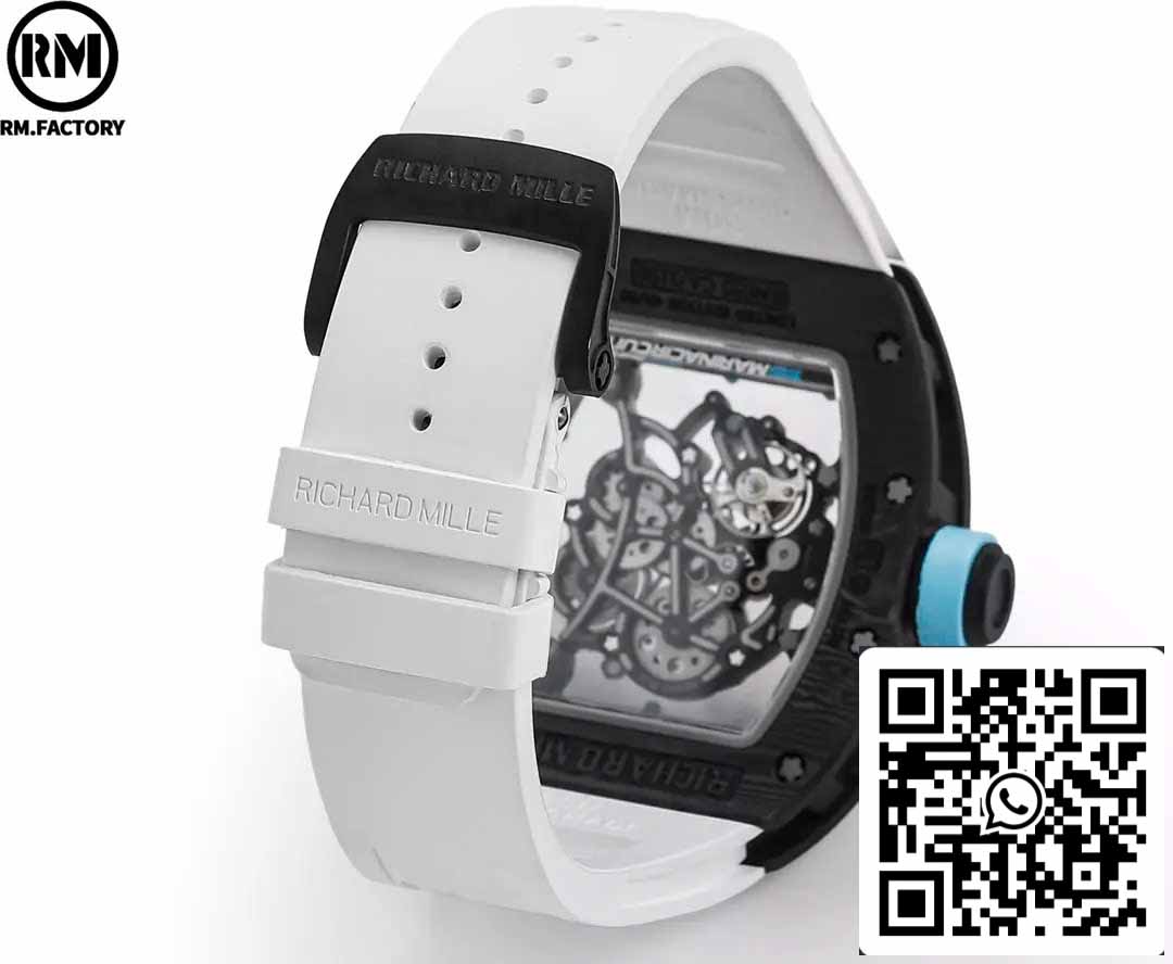 RICHARD MILLE RM055 Cassa in fibra di carbonio 1:1 Best Edition RM Factory nuovissimo 2024 Quadrante blu 