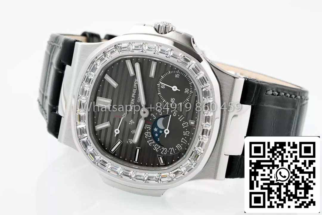 Patek Philippe Nautilus 5712 1:1 Best Clone PPF Factory V3 Newest Version Rhdium Dial