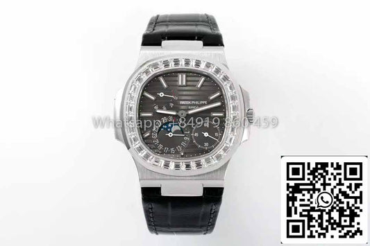 Patek Philippe Nautilus 5712 1:1 Mejor clon PPF Factory V3 Versión más reciente Esfera de rodio