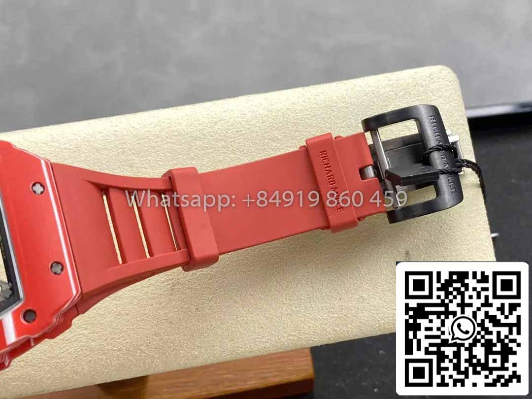 Richard Mille RM035-02 1:1 Best Clone R7 Factory Red  Carbon Case Red Strap