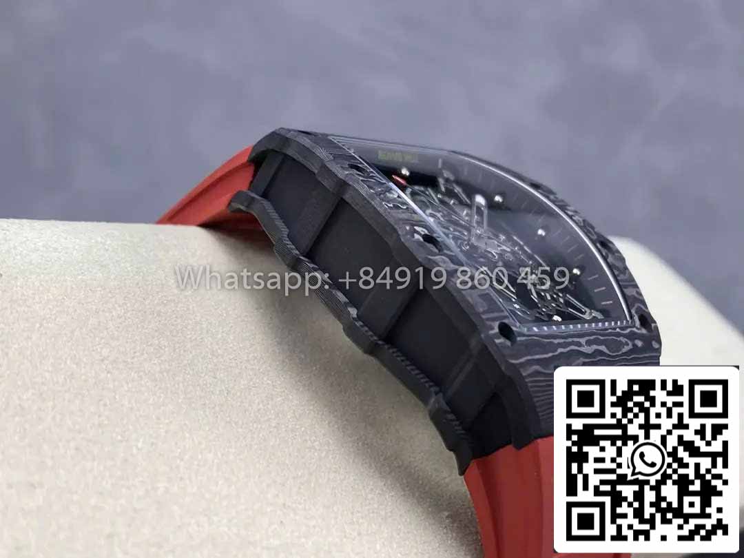 Richard Mille RM035-02 1:1 Best Clone R7 Factory NTPT Carbon Case Red Strap