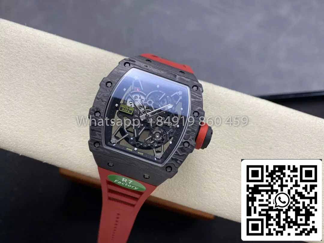 Richard Mille RM035-02 1:1 Mejor clon R7 Factory NTPT Caja de carbono Correa roja