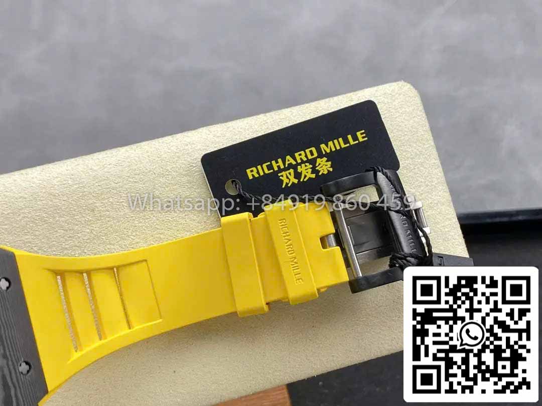 Richard Mille RM035-02 1:1 Best Clone R7 Factory NTPT Carbon Case Yellow Strap