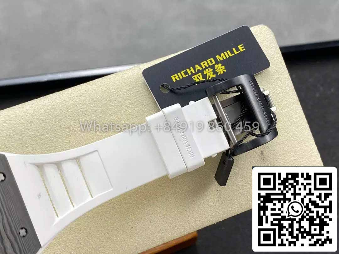 Richard Mille RM035-02 1:1 Best Clone R7 Factory NTPT Carbon Case White Strap