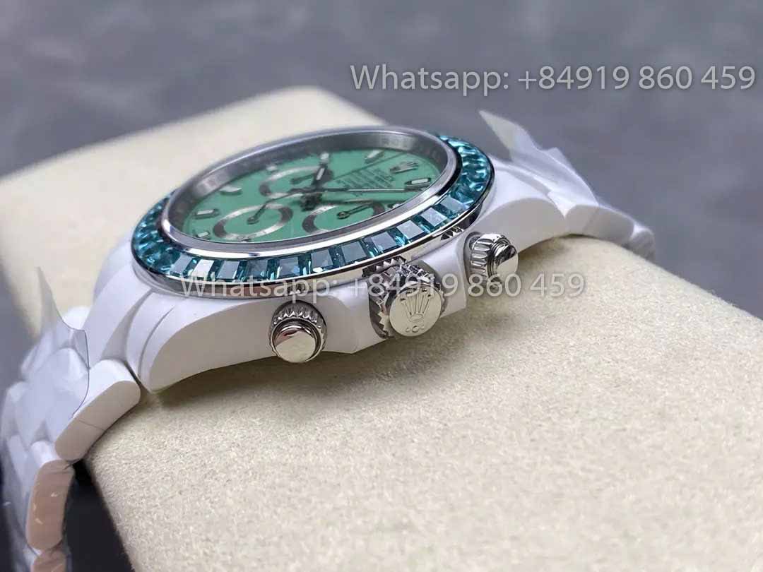 AET REMOULD Ceramica Rolex Daytona "Biscay Green" Lunetta Pietra 1:1 Migliore Edizione Clone