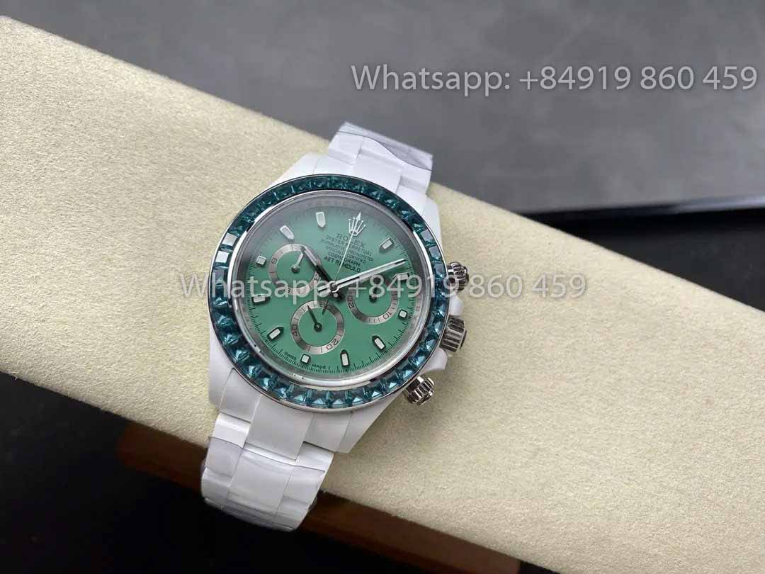 AET REMOULD Ceramic Rolex Daytona "Biscay Green" Bezel Stone 1:1 Best Clone Edition