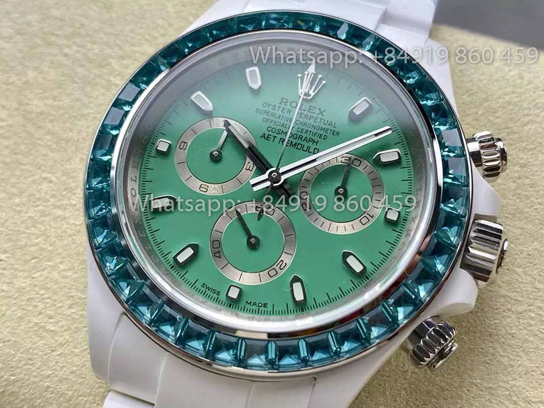 AET REMOULD Ceramic Rolex Daytona "Biscay Green" Bezel Stone 1:1 Best Clone Edition