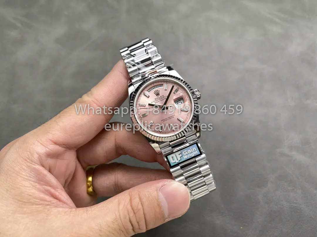 Rolex Day Date 128236 QF Factory 1:1 Best Clone Pink Diamond Dial