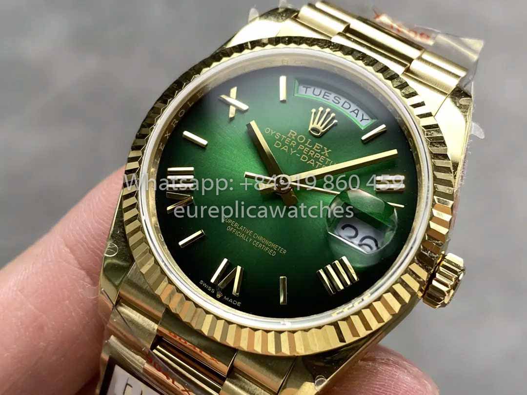 Rolex Day Date M128238 QF Factory 1:1 Miglior Clone Quadrante Verde Numerico