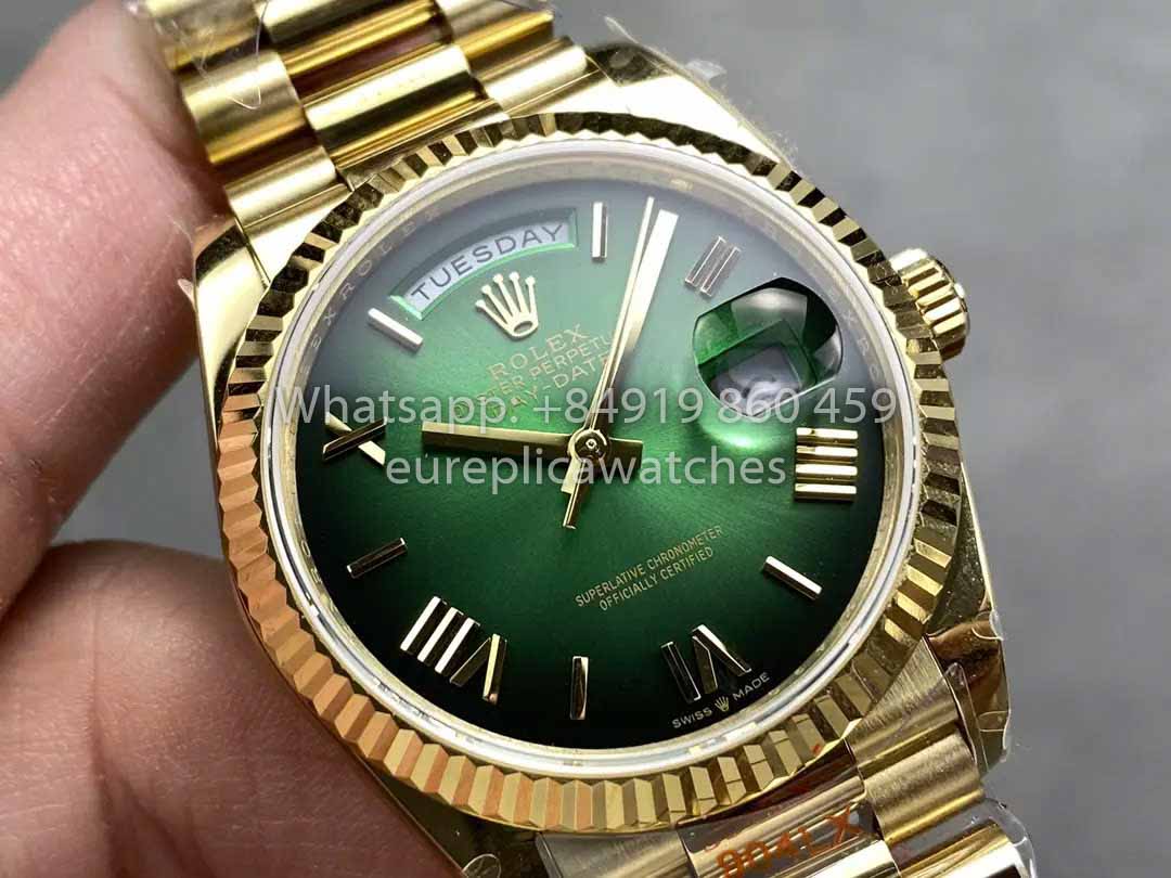 Rolex Day Date M128238 QF Factory 1:1 Miglior Clone Quadrante Verde Numerico