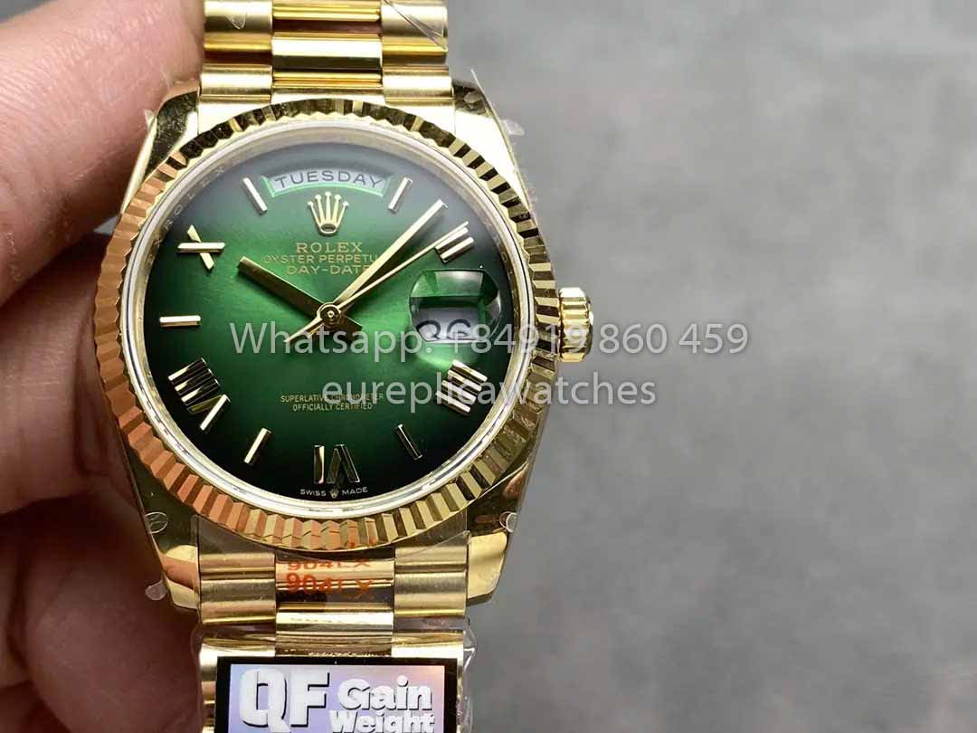 Rolex Day Date M128238 QF Factory 1:1 Miglior Clone Quadrante Verde Numerico