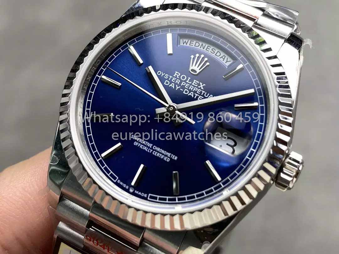 Rolex Day Date M128239 QF Factory 1:1 Best Clone Blue Index Dial