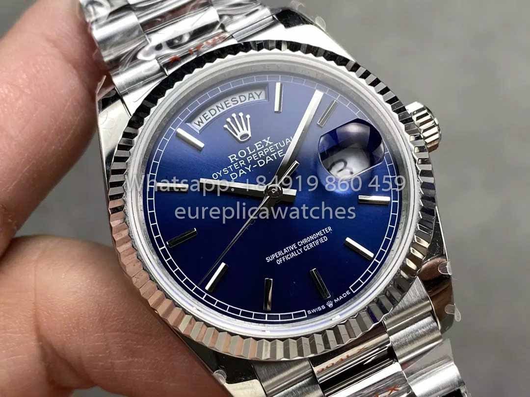 Rolex Day Date M128239 QF Factory 1:1 Best Clone Blue Index Dial