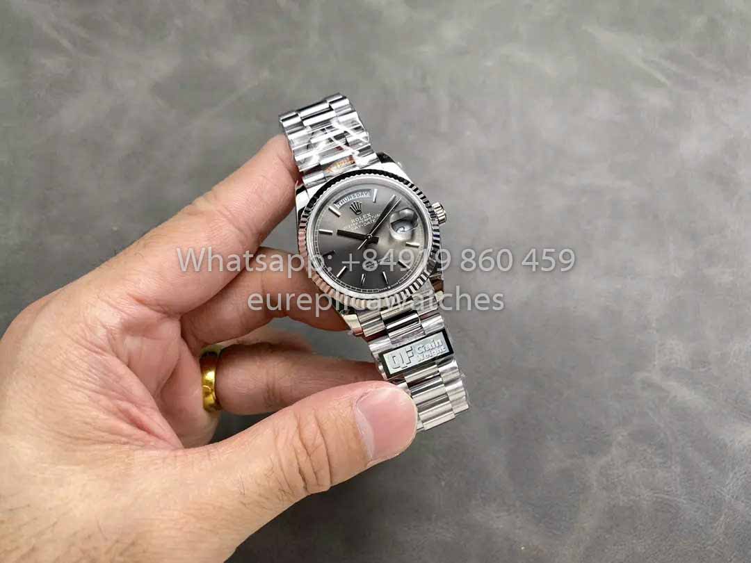 Rolex Day Date M128236 QF Factory 1:1 Miglior Clone Quadrante Grigio Indice