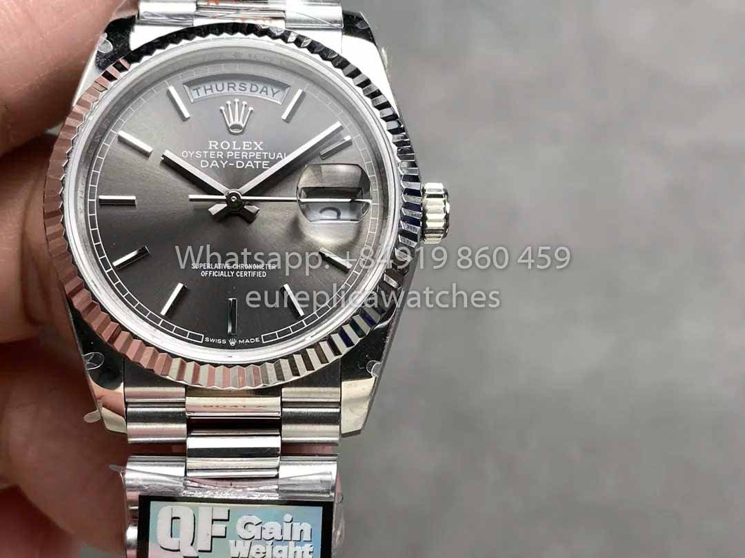 Rolex Day Date M128236 QF Factory 1:1 Miglior Clone Quadrante Grigio Indice