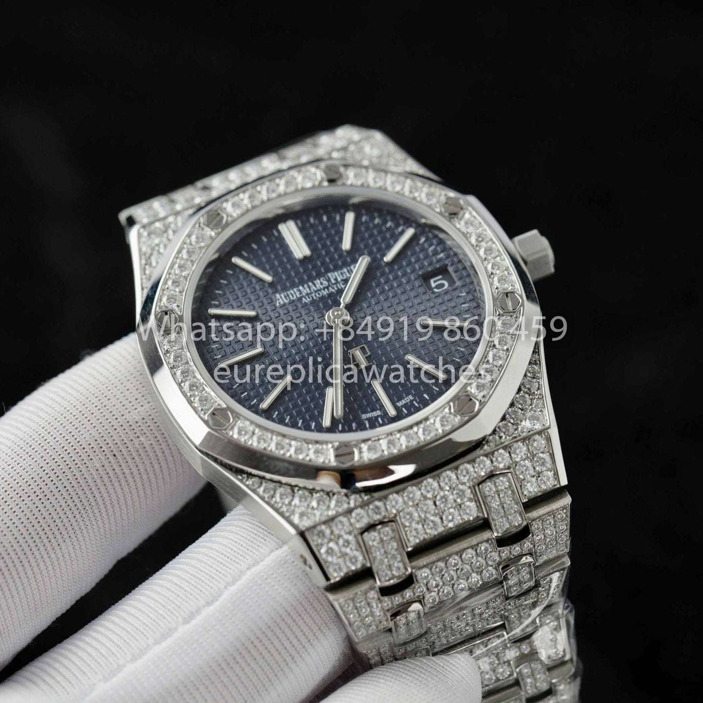 Audemars Piguet Royal Oak 15202ST.OO.1240ST.01 Diamantes moissanita personalizados 1:1 Mejor clon