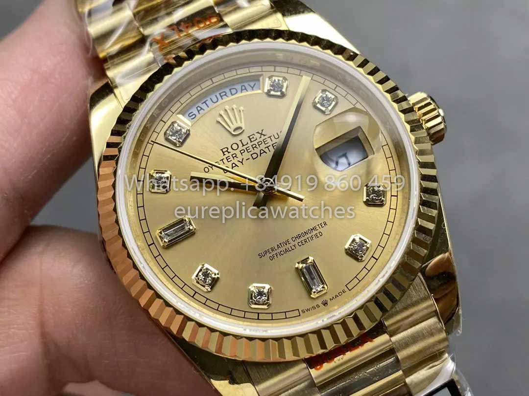 Rolex Day Date M128238-0008 - 128238-0008 Quadrante con diamanti QF Factory 1:1 Miglior clone 36mm